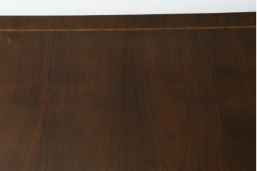 中古　海外輸入家具　マホガニー材　曲線デザインが優雅なワークデスク　(R-087105)