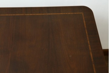 中古　海外輸入家具　マホガニー材　曲線デザインが優雅なワークデスク　(R-087105)