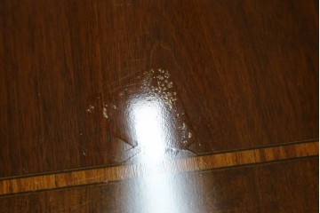 中古　海外輸入家具　マホガニー材　曲線デザインが優雅なワークデスク　(R-087105)