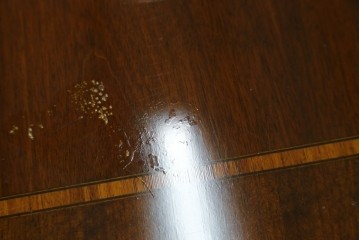 中古　海外輸入家具　マホガニー材　曲線デザインが優雅なワークデスク　(R-087105)