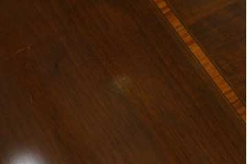 中古　海外輸入家具　マホガニー材　曲線デザインが優雅なワークデスク　(R-087105)