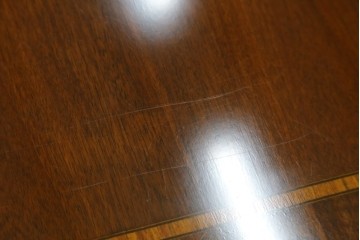 中古　海外輸入家具　マホガニー材　曲線デザインが優雅なワークデスク　(R-087105)