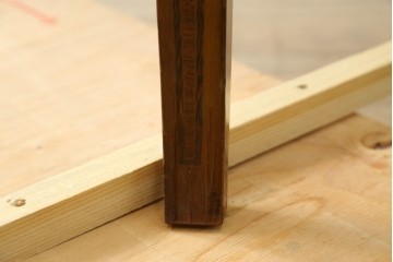 中古　海外輸入家具　マホガニー材　曲線デザインが優雅なワークデスク　(R-087105)