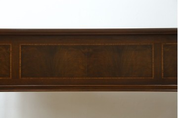 中古　海外輸入家具　マホガニー材　曲線デザインが優雅なワークデスク　(R-087105)