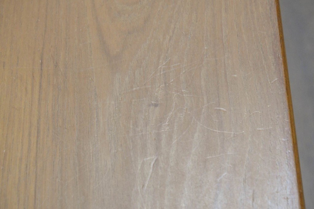 デンマークヴィンテージ　Soborg Mobelfabrik(ソボー・モベルファブリク)　Borge Mogensen(ボーエ・モーエンセン)デザイン　チーク材×オーク材の収納付きエクステンションテーブル　(R-087107)