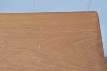 デンマークヴィンテージ　Soborg Mobelfabrik(ソボー・モベルファブリク)　Borge Mogensen(ボーエ・モーエンセン)デザイン　チーク材×オーク材の収納付きエクステンションテーブル　(R-087107)