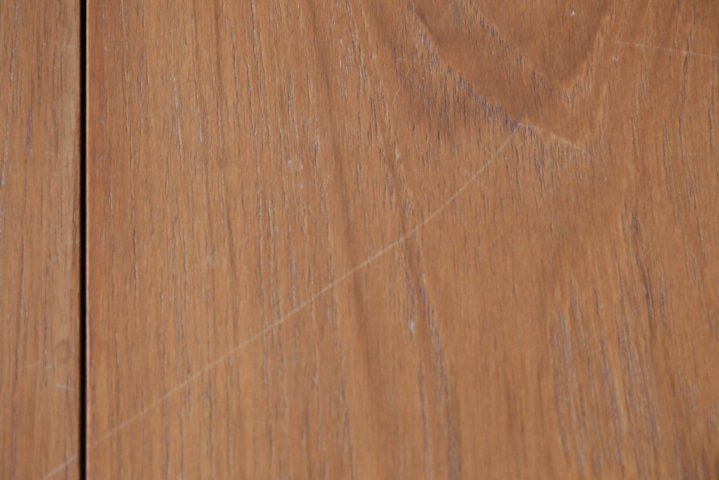 デンマークヴィンテージ　Soborg Mobelfabrik(ソボー・モベルファブリク)　Borge Mogensen(ボーエ・モーエンセン)デザイン　チーク材×オーク材の収納付きエクステンションテーブル　(R-087107)