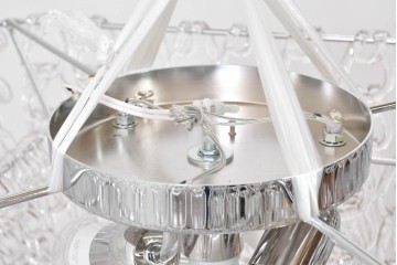 中古　美品　イタリア製　ルミナベッラ取り扱い　VISTOSI(ヴィストージ)　Mini Giogali(ミニ・ジョガーリ)　クリアガラスの連なりが美しいシャンデリア　定価約78万円　(R-087108)