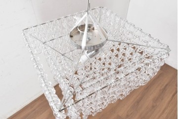 中古　美品　イタリア製　ルミナベッラ取り扱い　VISTOSI(ヴィストージ)　Mini Giogali(ミニ・ジョガーリ)　クリアガラスの連なりが美しいシャンデリア　定価約78万円　(R-087108)