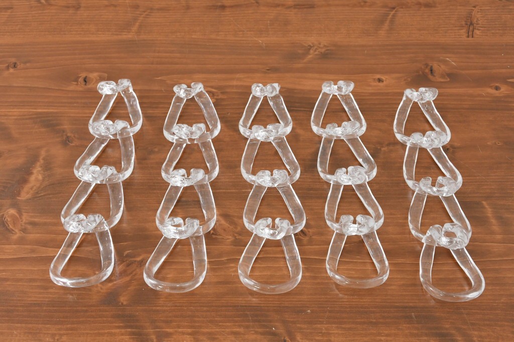 イタリア製　ルミナベッラ取り扱い　VISTOSI(ヴィストージ)　Mini Giogali(ミニ・ジョガーリ)　シャンデリアのガラスパーツ5点　(R-087109)