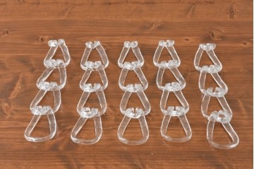 イタリア製　ルミナベッラ取り扱い　VISTOSI(ヴィストージ)　Mini Giogali(ミニ・ジョガーリ)　シャンデリアのガラスパーツ5点　(R-087109)