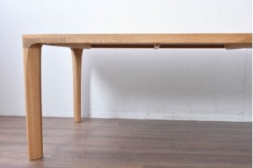 中古　美品　カリモク家具(karimoku)　DD7230　オーク材　直線的な脚元がすっきりしたダイニングテーブル　定価約35万円　(R-087110)