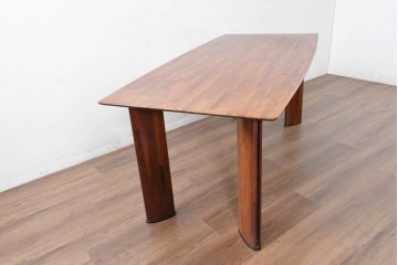 中古　カリモク家具(karimoku)　希少モデル　最上位シリーズ「ビベンテ」　花梨(カリン)材　品のある落ち着いた印象ダイニングテーブル　現行定価約42万円　(R-087111)