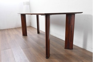 中古　カリモク家具(karimoku)　希少モデル　最上位シリーズ「ビベンテ」　花梨(カリン)材　品のある落ち着いた印象ダイニングテーブル　現行定価約42万円　(R-087111)