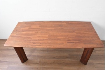 中古　カリモク家具(karimoku)　希少モデル　最上位シリーズ「ビベンテ」　花梨(カリン)材　品のある落ち着いた印象ダイニングテーブル　現行定価約42万円　(R-087111)