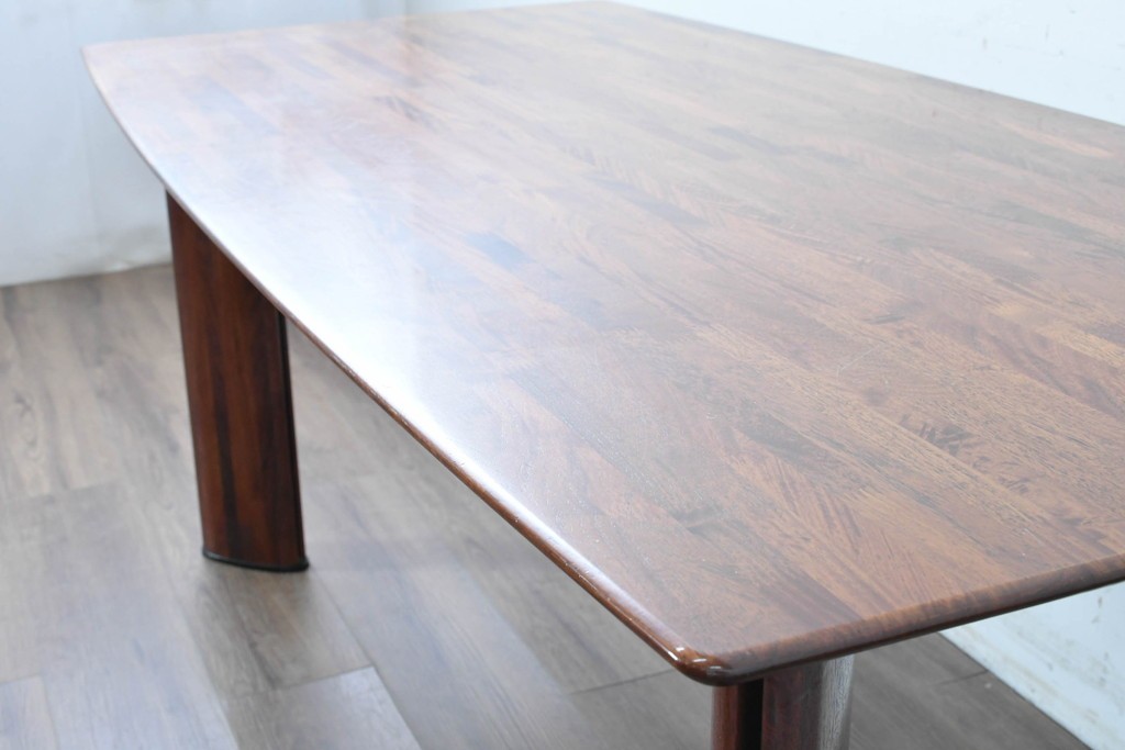 中古　カリモク家具(karimoku)　希少モデル　最上位シリーズ「ビベンテ」　花梨(カリン)材　品のある落ち着いた印象ダイニングテーブル　現行定価約42万円　(R-087111)