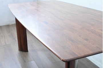 中古　カリモク家具(karimoku)　希少モデル　最上位シリーズ「ビベンテ」　花梨(カリン)材　品のある落ち着いた印象ダイニングテーブル　現行定価約42万円　(R-087111)