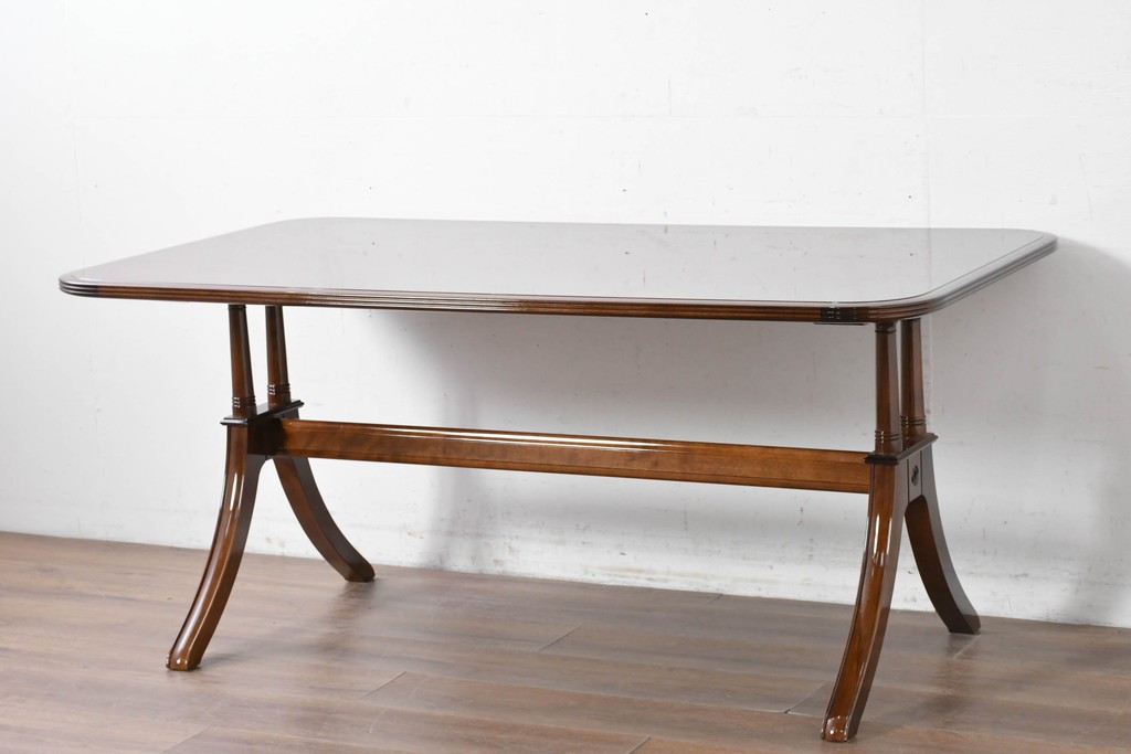 新古　未使用展示品　モリシゲ(MORISHIGE/森繁)　フローラ　優美な曲線が際立つダイニングテーブル　(R-087112)