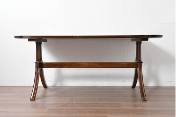 新古　未使用展示品　モリシゲ(MORISHIGE/森繁)　フローラ　優美な曲線が際立つダイニングテーブル　(R-087112)