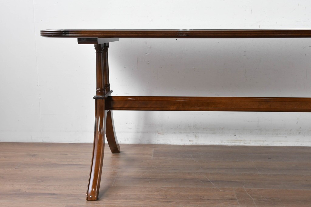 新古　未使用展示品　モリシゲ(MORISHIGE/森繁)　フローラ　優美な曲線が際立つダイニングテーブル　(R-087112)