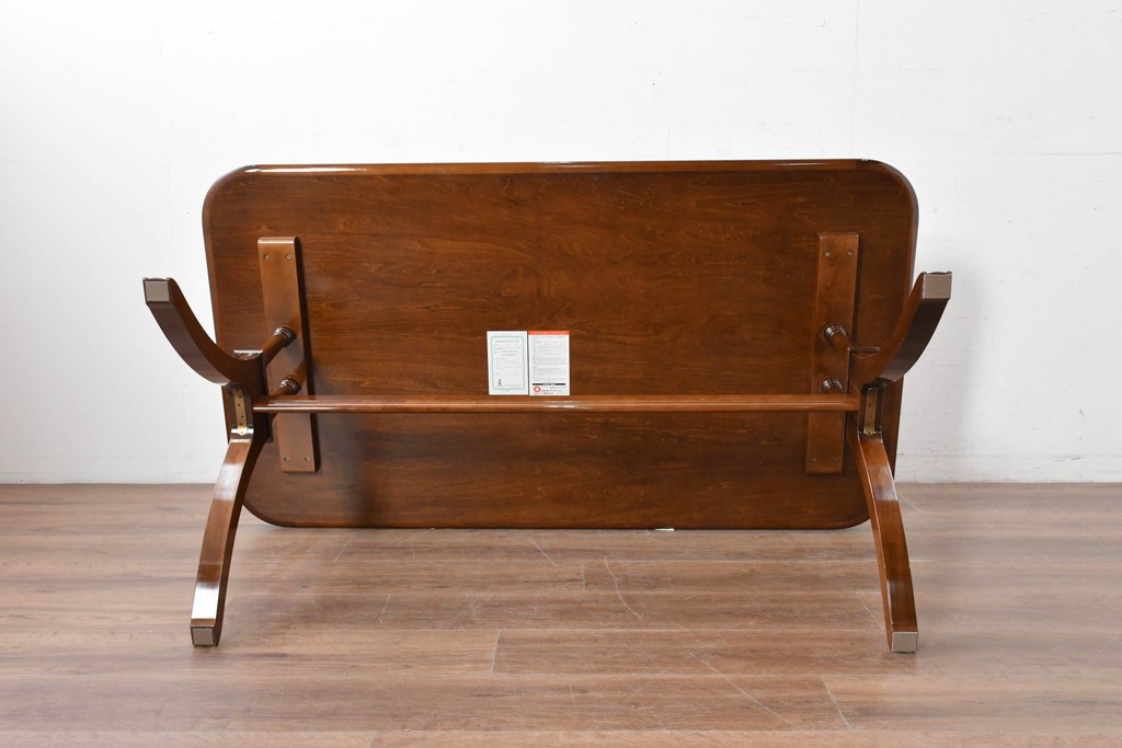 新古　未使用展示品　モリシゲ(MORISHIGE/森繁)　フローラ　優美な曲線が際立つダイニングテーブル　(R-087112)