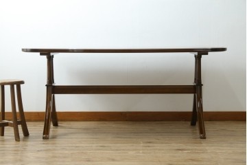 新古　未使用展示品　モリシゲ(MORISHIGE/森繁)　フローラ　優美な曲線が際立つダイニングテーブル　(R-087112)