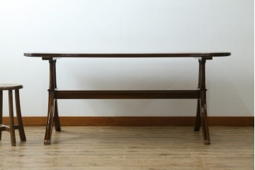 新古　未使用展示品　モリシゲ(MORISHIGE/森繁)　フローラ　優美な曲線が際立つダイニングテーブル　(R-087112)