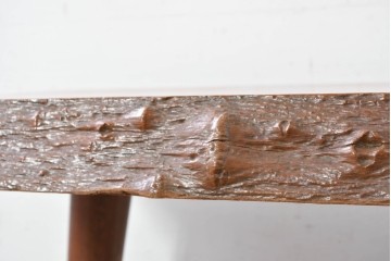 和製ヴィンテージ　天板(花梨材)　脚(タモ材)　一枚板ならではの風合いが魅力のテーブル　(R-087116)