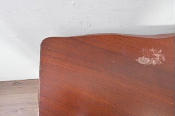 中古　職人手作りの特注品　総欅(ケヤキ)材　一枚板　自然の造形を活かした囲炉裏付きダイニングテーブル　製作費約150万円　(R-087121)