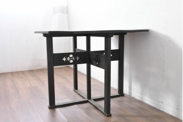 和製アンティーク　大正ロマン　希少デザイン　透かし彫り入りのオクタゴンテーブル　(R-087122)