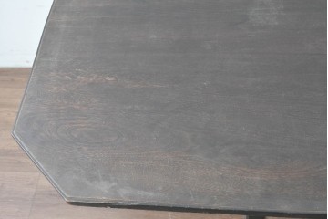 和製アンティーク　大正ロマン　希少デザイン　透かし彫り入りのオクタゴンテーブル　(R-087122)