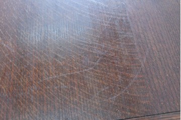 イギリスアンティーク　オーク材　重厚な佇まいのドローリーフテーブル　(R-087123)