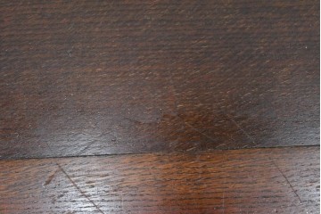 イギリスアンティーク　オーク材　重厚な佇まいのドローリーフテーブル　(R-087123)