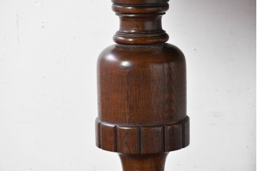 イギリスアンティーク　オーク材　重厚な佇まいのドローリーフテーブル　(R-087123)