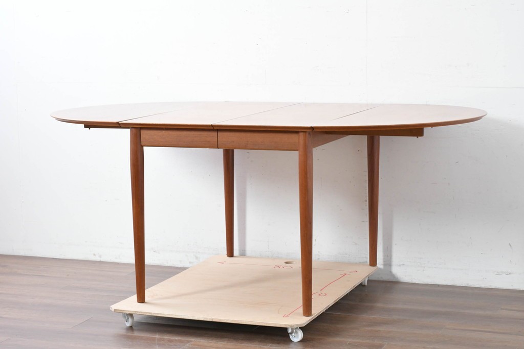 デンマークヴィンテージ　Sibast Furniture(シバスト・ファニチャー)　Arne Vodder(アルネ・ヴォッダー)デザイン　model 227　バタフライエクステンションテーブル　(R-087124)