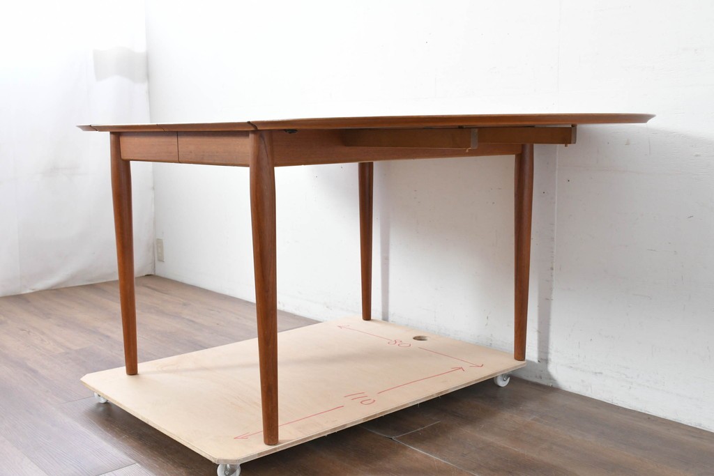 デンマークヴィンテージ　Sibast Furniture(シバスト・ファニチャー)　Arne Vodder(アルネ・ヴォッダー)デザイン　model 227　バタフライエクステンションテーブル　(R-087124)