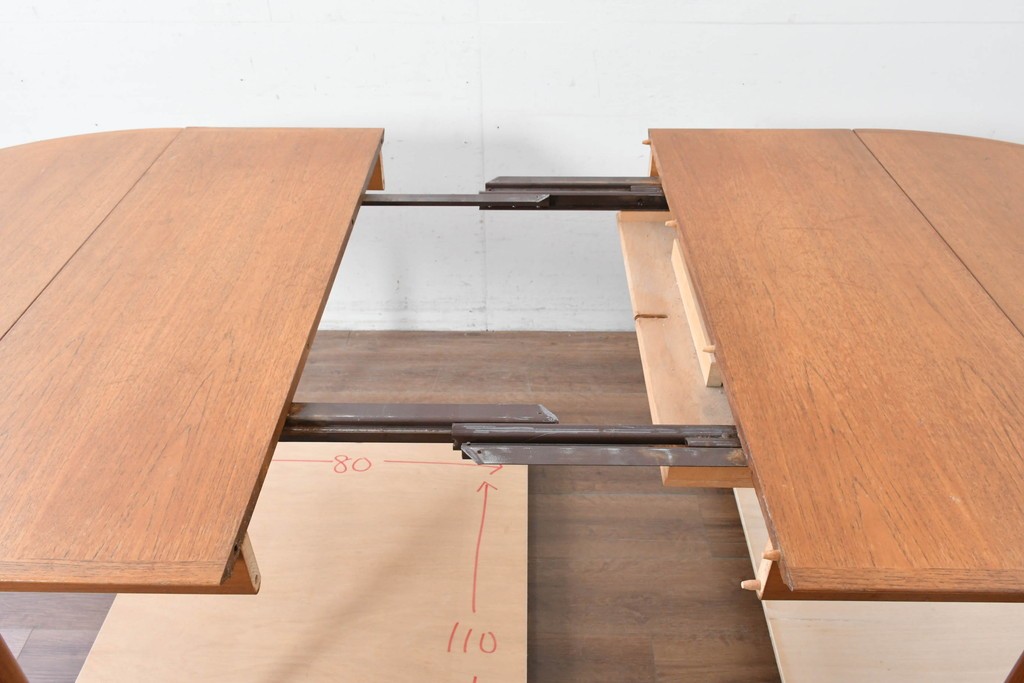 デンマークヴィンテージ　Sibast Furniture(シバスト・ファニチャー)　Arne Vodder(アルネ・ヴォッダー)デザイン　model 227　バタフライエクステンションテーブル　(R-087124)