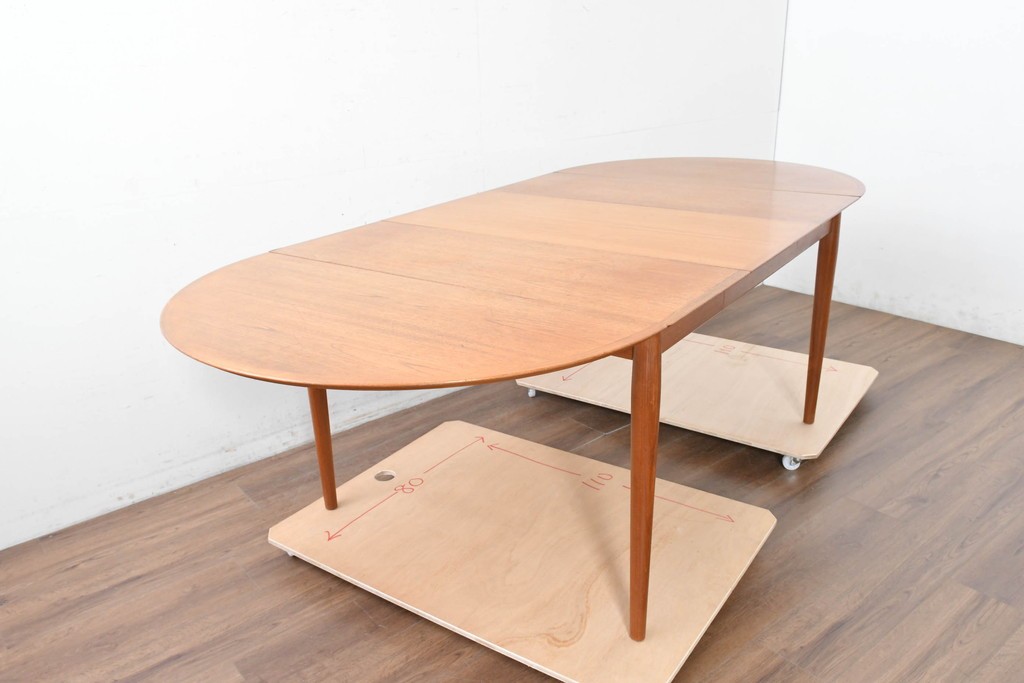 デンマークヴィンテージ　Sibast Furniture(シバスト・ファニチャー)　Arne Vodder(アルネ・ヴォッダー)デザイン　model 227　バタフライエクステンションテーブル　(R-087124)