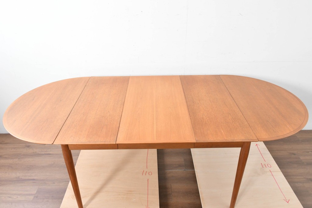 デンマークヴィンテージ　Sibast Furniture(シバスト・ファニチャー)　Arne Vodder(アルネ・ヴォッダー)デザイン　model 227　バタフライエクステンションテーブル　(R-087124)