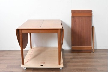 デンマークヴィンテージ　Sibast Furniture(シバスト・ファニチャー)　Arne Vodder(アルネ・ヴォッダー)デザイン　model 227　バタフライエクステンションテーブル　(R-087124)