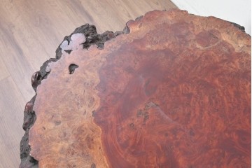 和製ヴィンテージ　天板(花梨材)　脚(欅材)　鳥眼杢が美しい座卓　(R-087125)