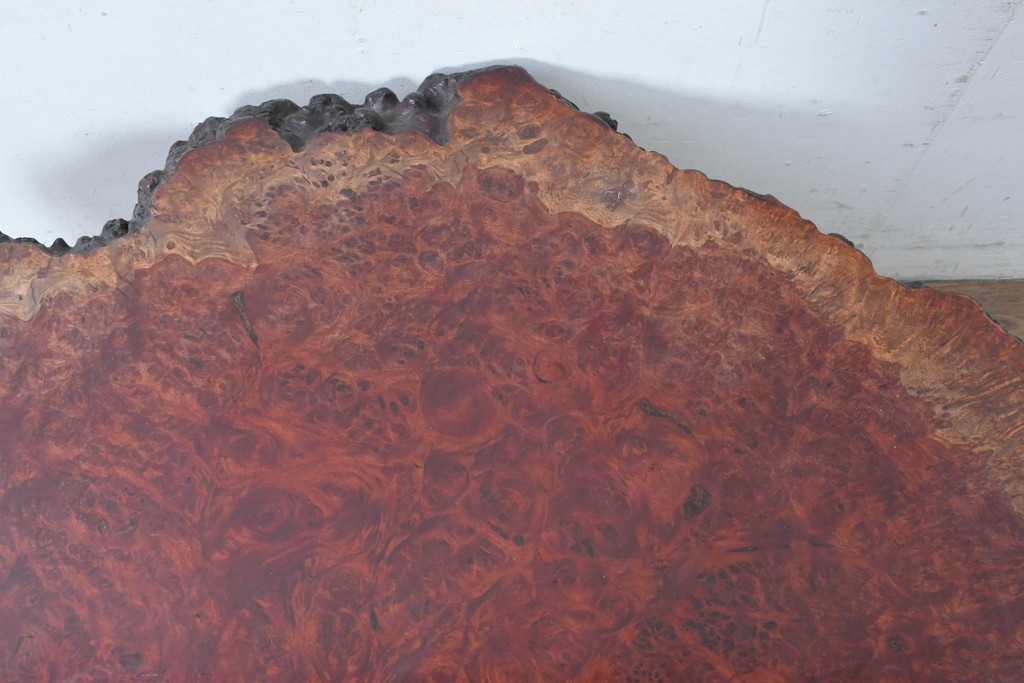 和製ヴィンテージ　天板(花梨材)　脚(欅材)　鳥眼杢が美しい座卓　(R-087125)