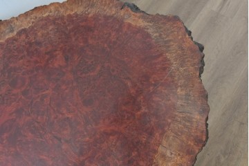 和製ヴィンテージ　天板(花梨材)　脚(欅材)　鳥眼杢が美しい座卓　(R-087125)