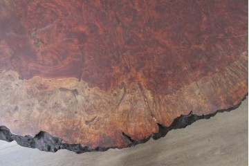 和製ヴィンテージ　天板(花梨材)　脚(欅材)　鳥眼杢が美しい座卓　(R-087125)