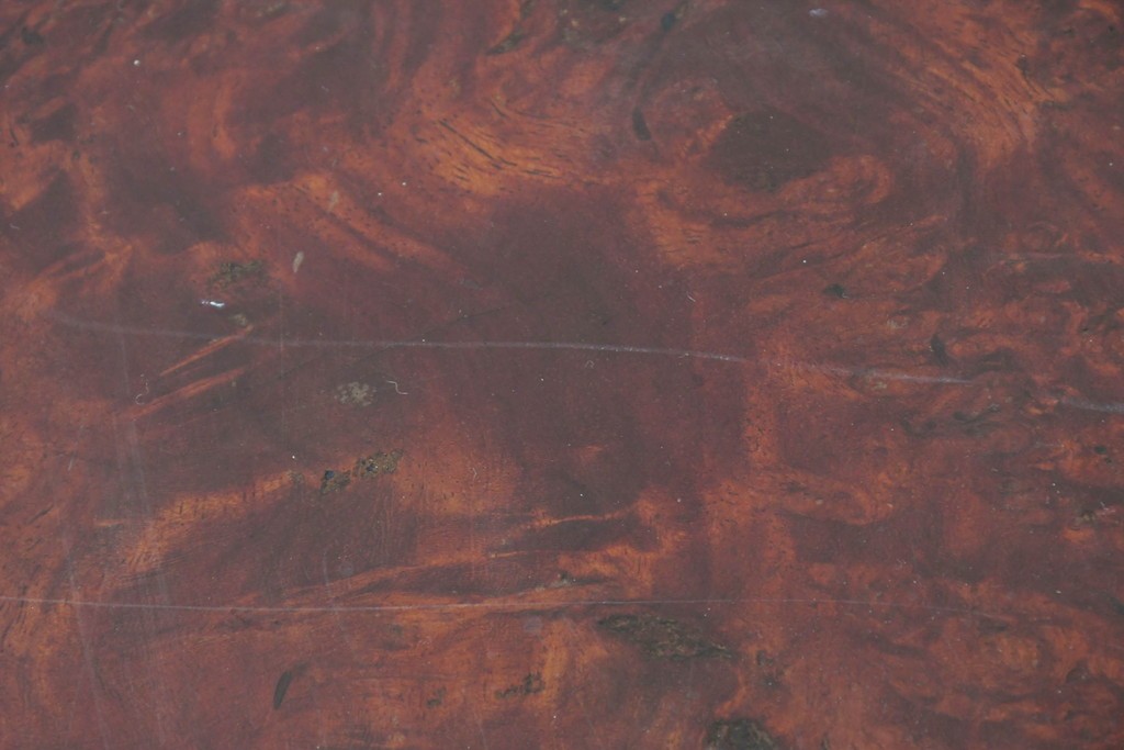 和製ヴィンテージ　天板(花梨材)　脚(欅材)　鳥眼杢が美しい座卓　(R-087125)