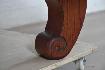 和製ヴィンテージ　天板(花梨材)　脚(欅材)　鳥眼杢が美しい座卓　(R-087125)