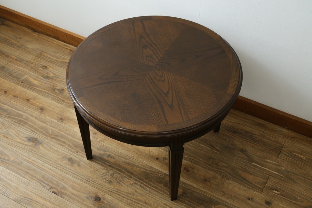 中古　美品　カリモク家具(karimoku)　ドマーニ(domani)　クイーンズライフ(QUEENS LIFE)　クラシカルモダンなリビングテーブル　定価約17万円　(R-087126)