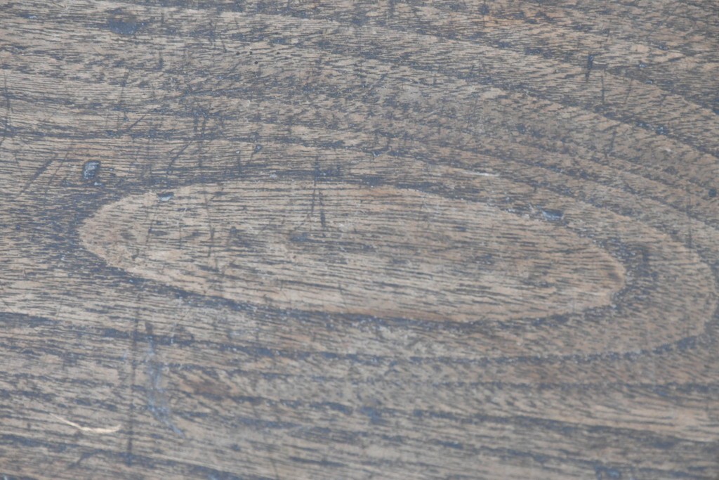 和製アンティーク　天板に欅(ケヤキ)材一枚板が用いられた文机　(R-087127)