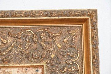 中古　六本木アピス(APIS)取り扱い　特大!!　華麗な装飾が引き立つアンティーク調ミラー　(R-087128)