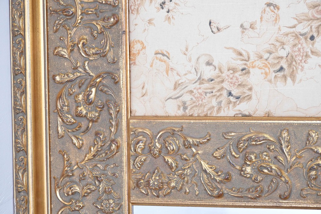 中古　六本木アピス(APIS)取り扱い　特大!!　華麗な装飾が引き立つアンティーク調ミラー　(R-087128)